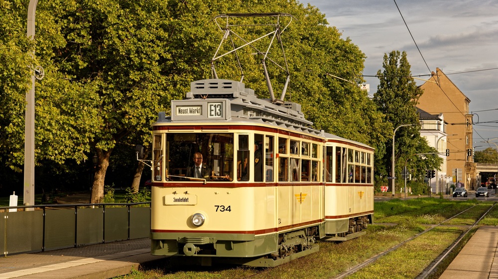 Historische Straßenbahn . Foto: Traditionsbahn Radebeul e.V.