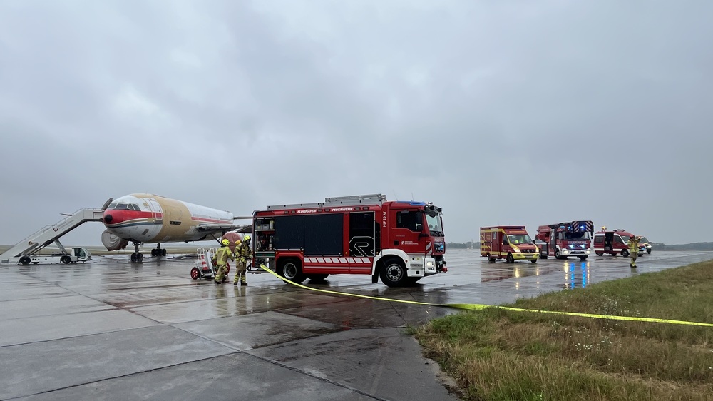 EASA Notfallübung "Lilienthal 2026" am Flughafen Dresden. Foto: Mitteldeutsche Flughafen AG