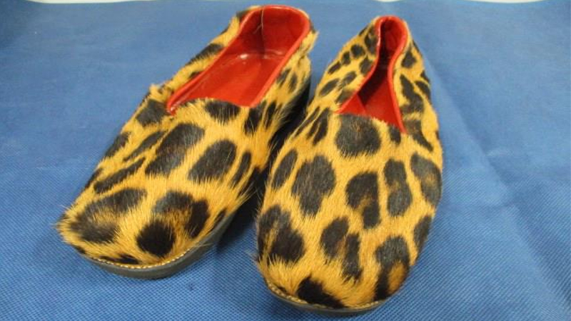 Schuhe aus Leopardenfell  Foto: Zoll