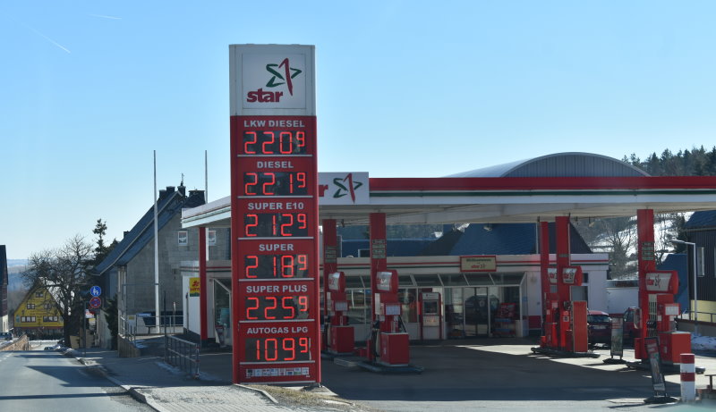 Tankstelle in Altenberg  Archiv-Foto: MeiDresden.de