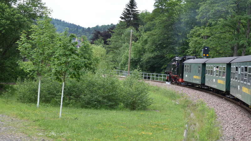 Weißeritztalbahn auf der Fahrt von Freital-Hainsberg nach Kurort Kippsdorf  Foto: © MeiDresden.de/Mike Schiller