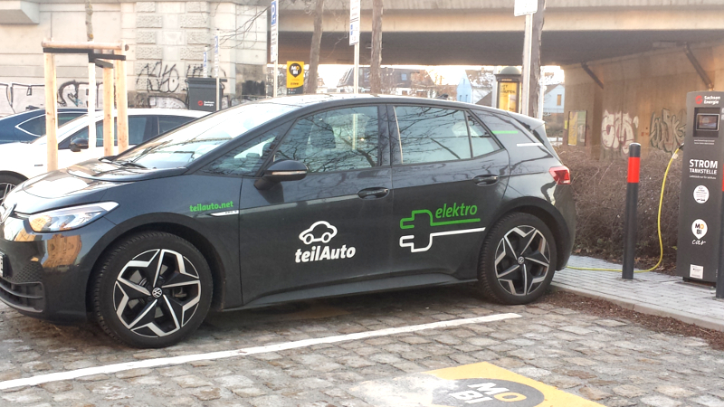 In Sachsen enstehen immer mehr teilAuto Stationen auch für Elektrofahrzeuge  ©MeiDresden.de