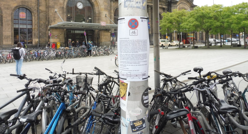 Fahrräder am Schlesischen Platz Abb.: © Landeshauptstadt Dresden