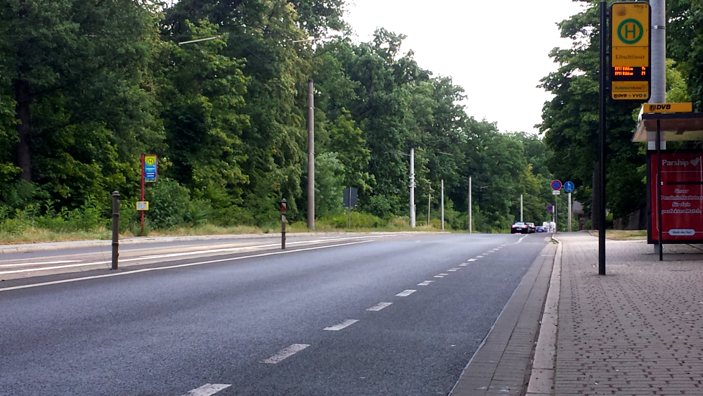 Ab Herbst soll ein neuer Fahrradstreifen auf der Bautzner Straße zwischen Brockhaus- und Schillerstraße entstehen ©MeiDresden.de