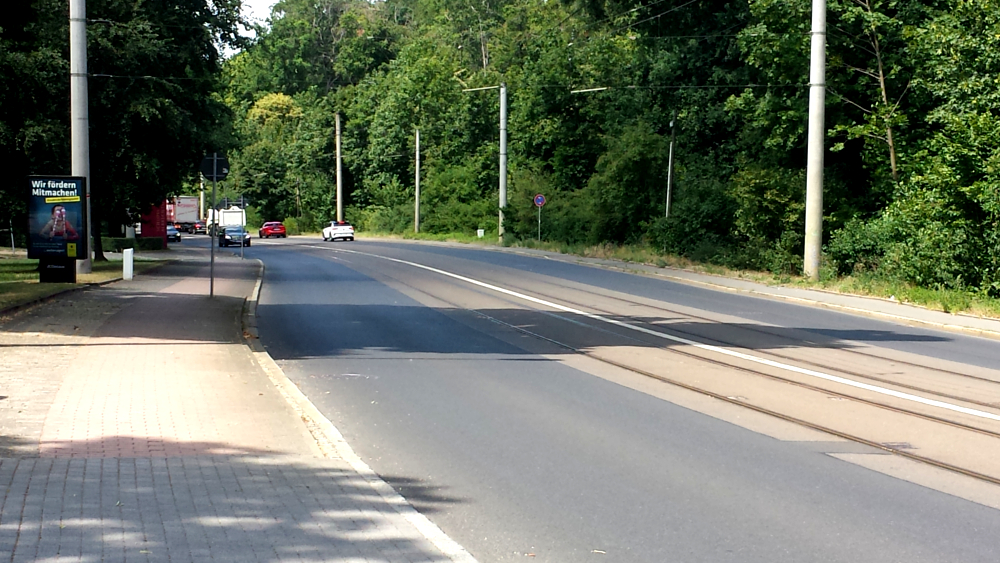 Ab Herbst soll ein neuer Fahrradstreifen auf der Bautzner Straße zwischen Brockhaus- und Schillerstraße entstehen ©MeiDresden.de