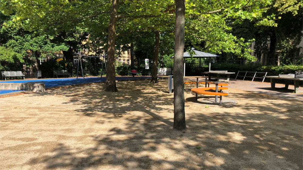 Spielplatz Pestalozziplatz kurz vor Fertigstellung ©Luzia Hutter