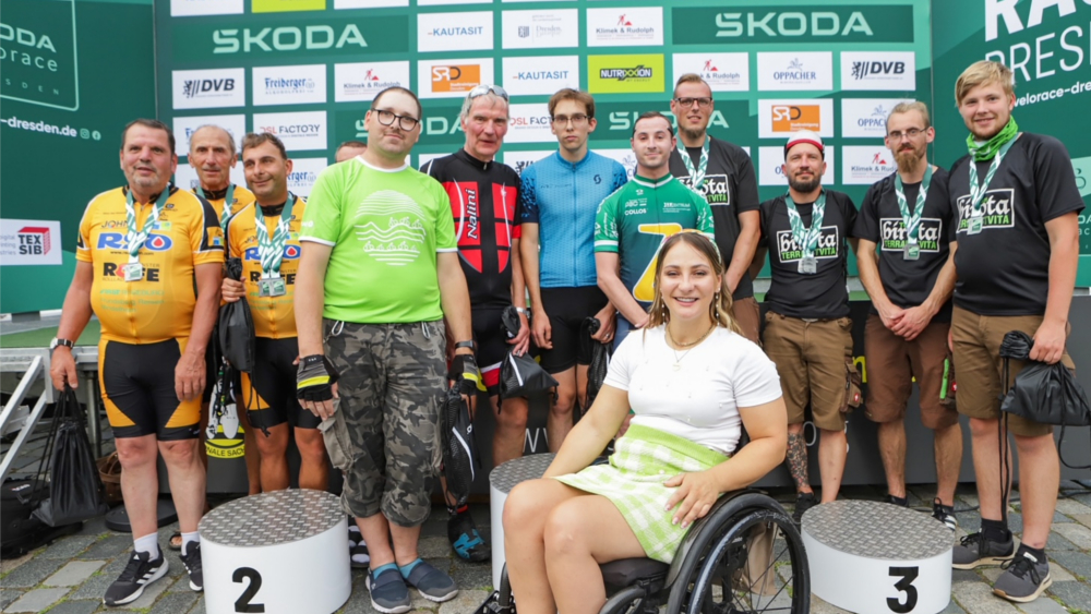  Škoda  Velorace Dresden Samstag - Siegerehrung ©T. Strieter, sportograf