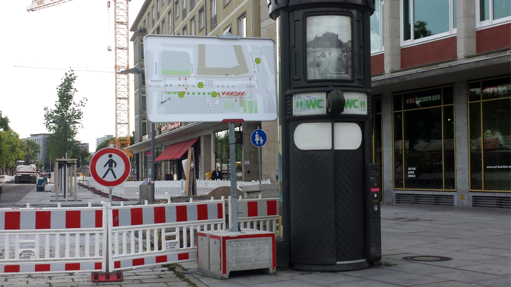 Tourismus verein Dresden nicht begeistert vom neuen Toilettenkonzept in Dresden ©MeiDresden.de