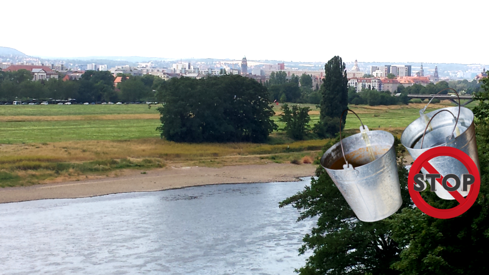 Aus natürlichen Gewässern darf bis 31. Dezember 2023 weiterhin kein Wasser geschöpft werden ©MeiDresden.de