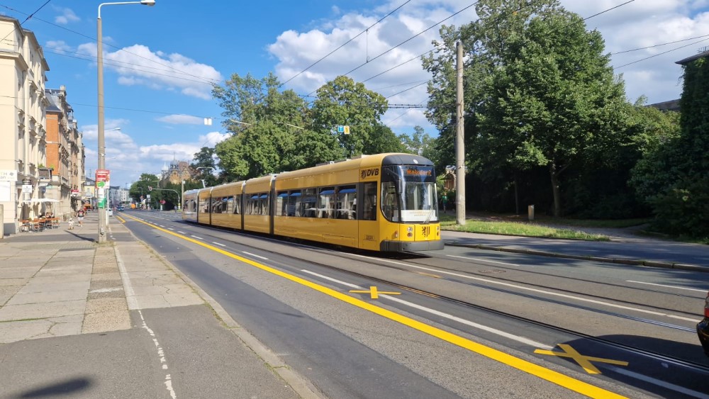 Verkehrsversuch Kesselsdorfer Straße  Foto: © Leserfoto MR