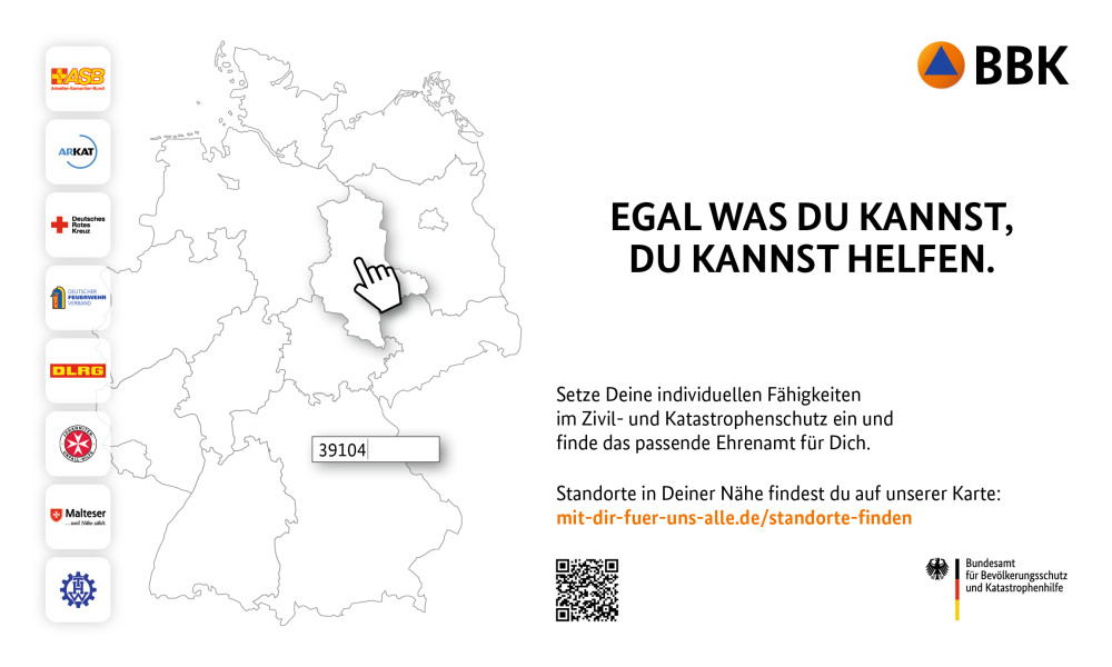 Ehrenamt interaktive Karte mit Aufruf   Foto: BBK