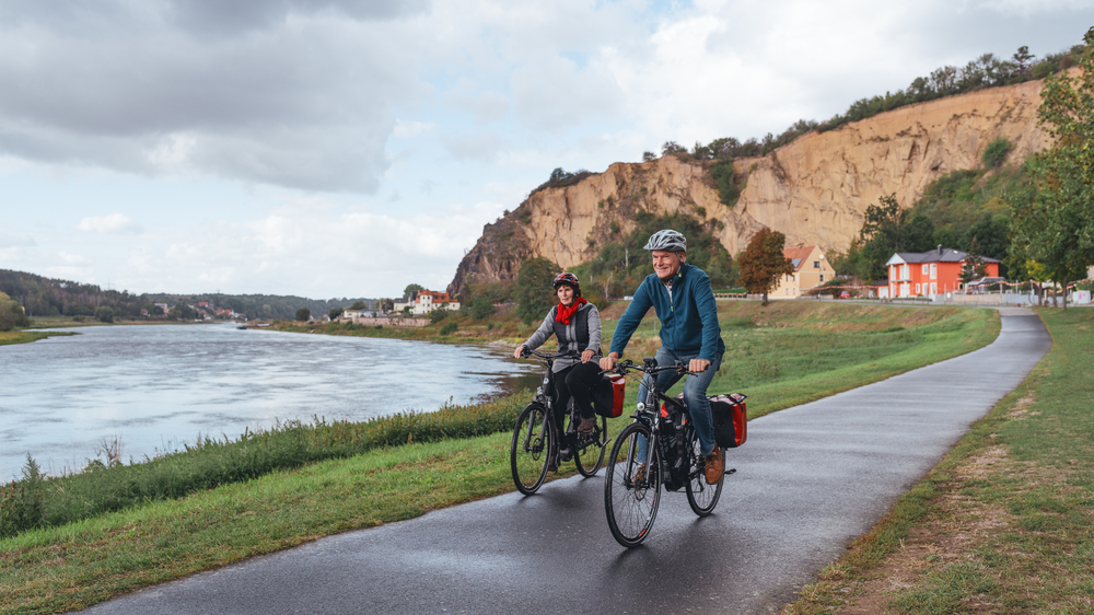 Region Dresden-Elbland, Elberadweg bei Diesbar-Seußlitz. Foto:TVSSW/Felix Meyer