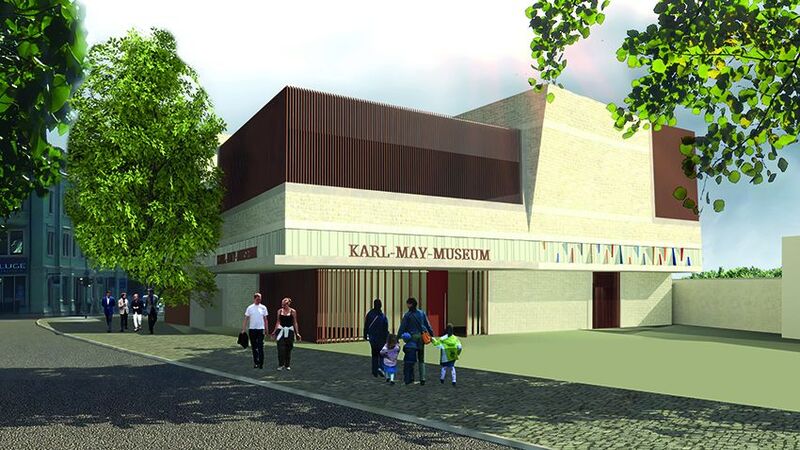 Visualisierung   Erweiterungsneubau Karl May Museum Radebeul . Foto: Stadtverwaltung Radebeul