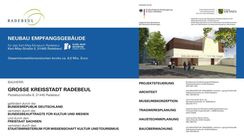 Baubeteiligte am Erweiterungsbneubau. Foto: Stadtverwaltung Radebeul