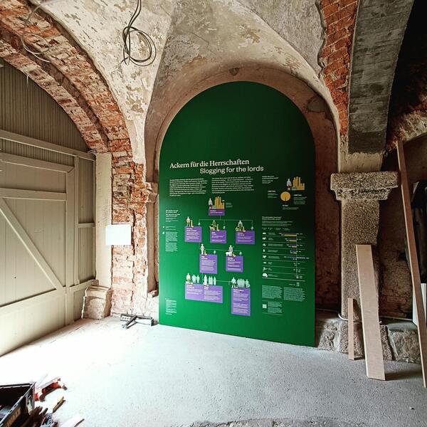 Einbau im Kuhstall Foto: Barockschloss Rammenau