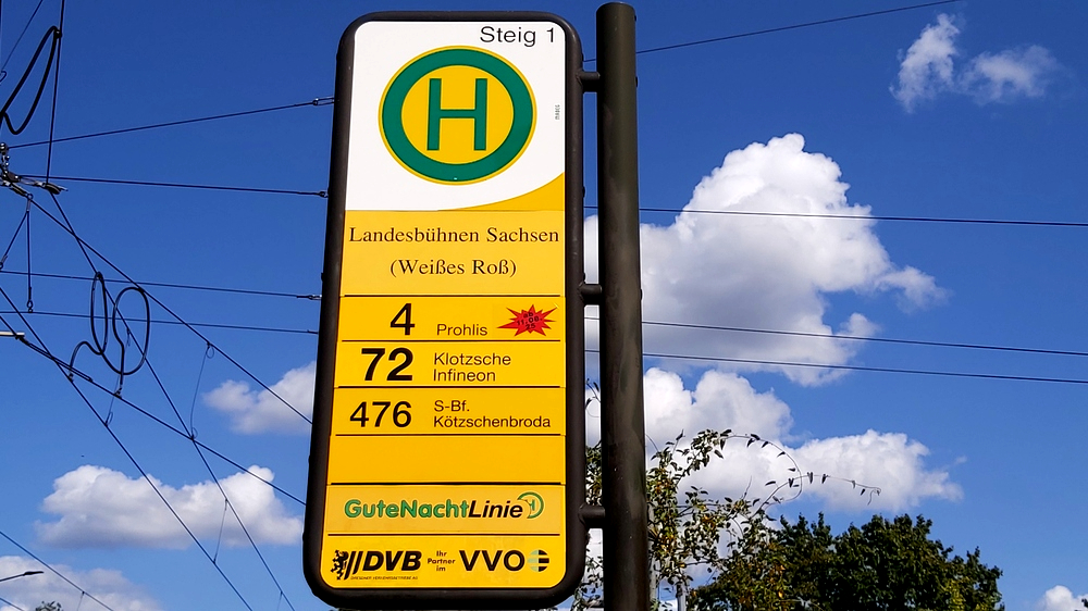 Ab Montag, 11. August fährt die Linie 4 von Weinböhla bzw Radebeul  West  über Postplatz und HBF Nord nach Prohlis. Foto: MeiDresden.de