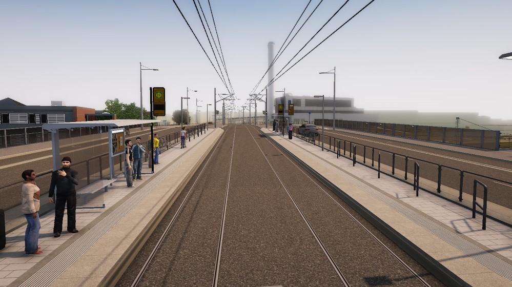 Haltestelle Nossener Brücke   Visualisierung © Landeshauptstadt Dresden