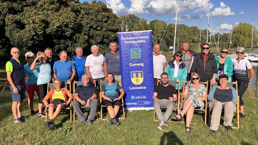 Freundschaftliche Radtour zwischen Coswig und Lovosice – Gemeinsame Erlebnisse trotz Regen. Foto: Stadtverwaltung Coswig