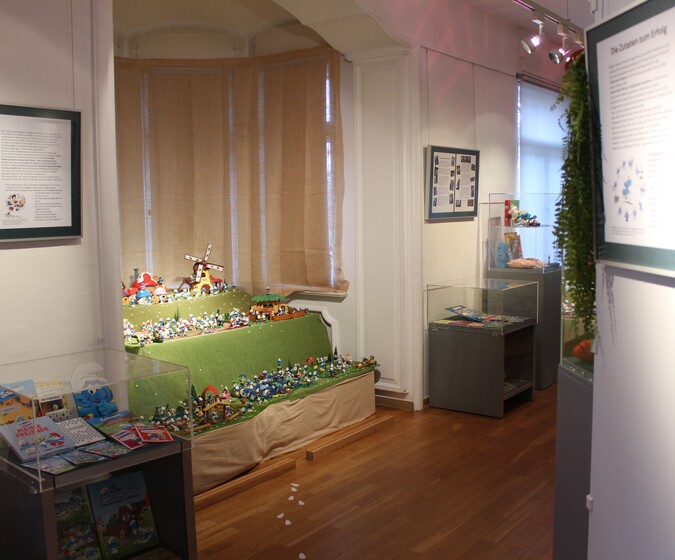 Karrasburg Ausstellung Die Schlümpfe sind da. Foto: Kulturbetriebsgesellschaft Meißner Land mbH