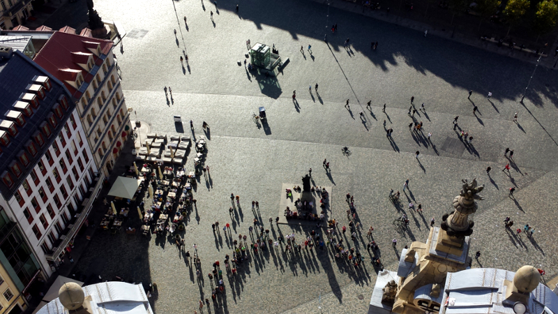 Blick auf den Neumarkt von der Frauenkirche ©MeiDresden.de